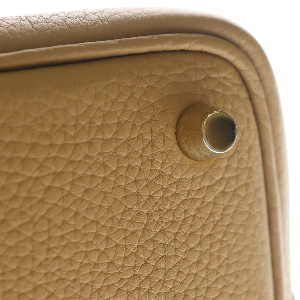 HERMES(エルメス) ピコタンロック PM ピスキュイ トリヨンクレマンス レザー ハンドバッグ ゴールド金具 ベージュ B刻印 レディース