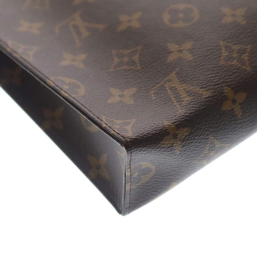 LOUIS VUITTON(ルイヴィトン) ポッシュトワレット26 モノグラム PVC レザー クラッチ セカンドバッグ ポーチ ゴールド金具 ブラウン M47542 レディース