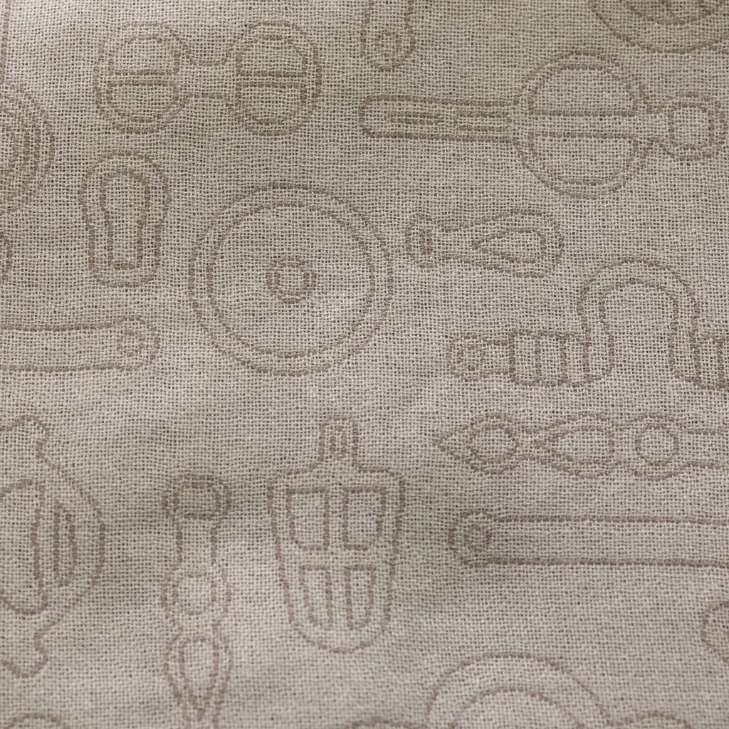 HERMES(エルメス) 23AW 大判ストール 馬具柄 ベージュ レディース