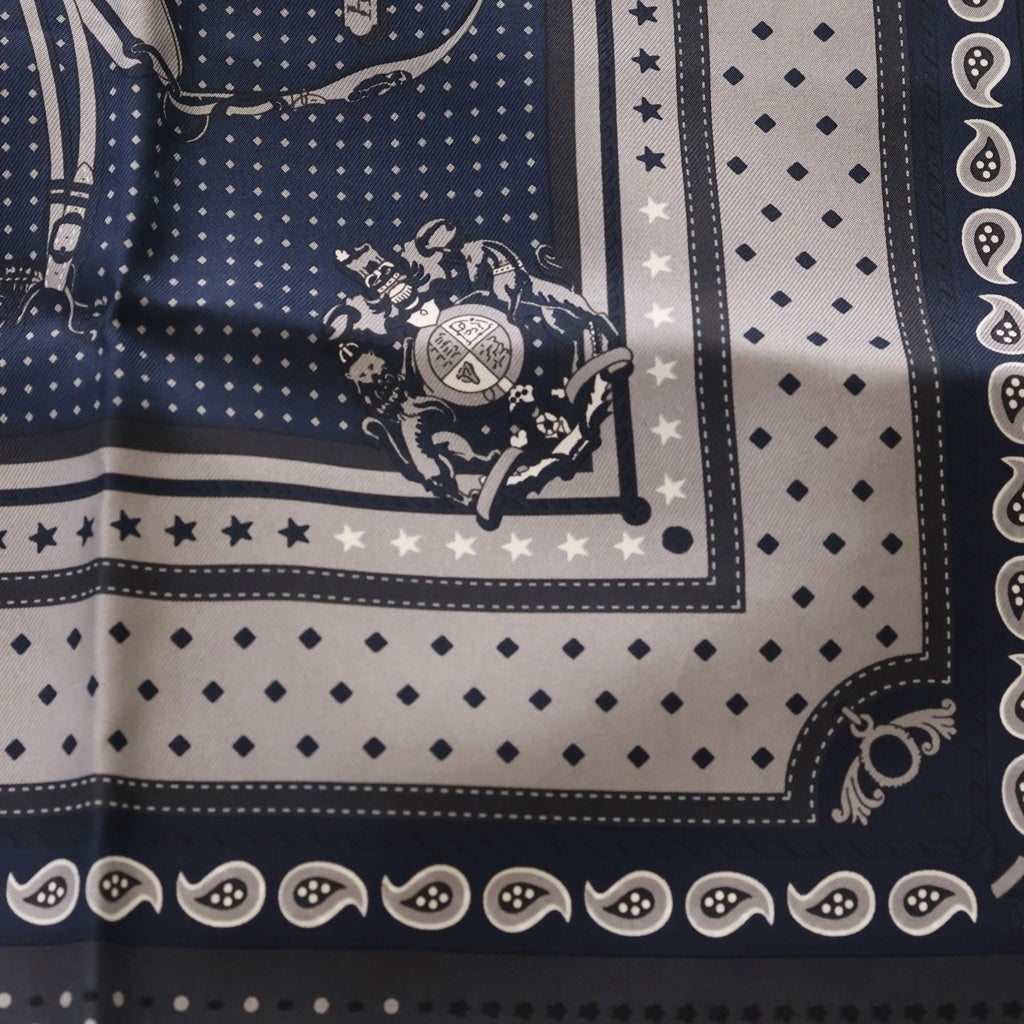 HERMES(エルメス) カレ55 Harnais de Cour Bandana 宮廷のバグ