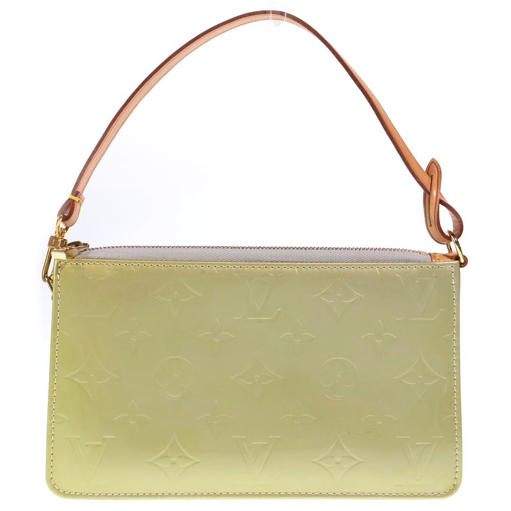 LOUIS VUITTON(ルイヴィトン) モノグラムヴェルニ レキシントン ハンドバッグ ミニバッグ ポーチ ケース ライトグリーン レザー×パテント M91056 ゴールド金具 レディース