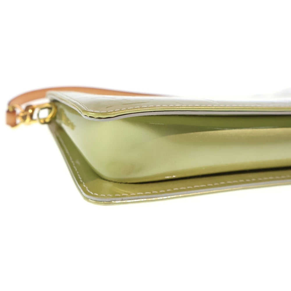 LOUIS VUITTON(ルイヴィトン) モノグラムヴェルニ レキシントン ハンドバッグ ミニバッグ ポーチ ケース ライトグリーン レザー×パテント M91056 ゴールド金具 レディース