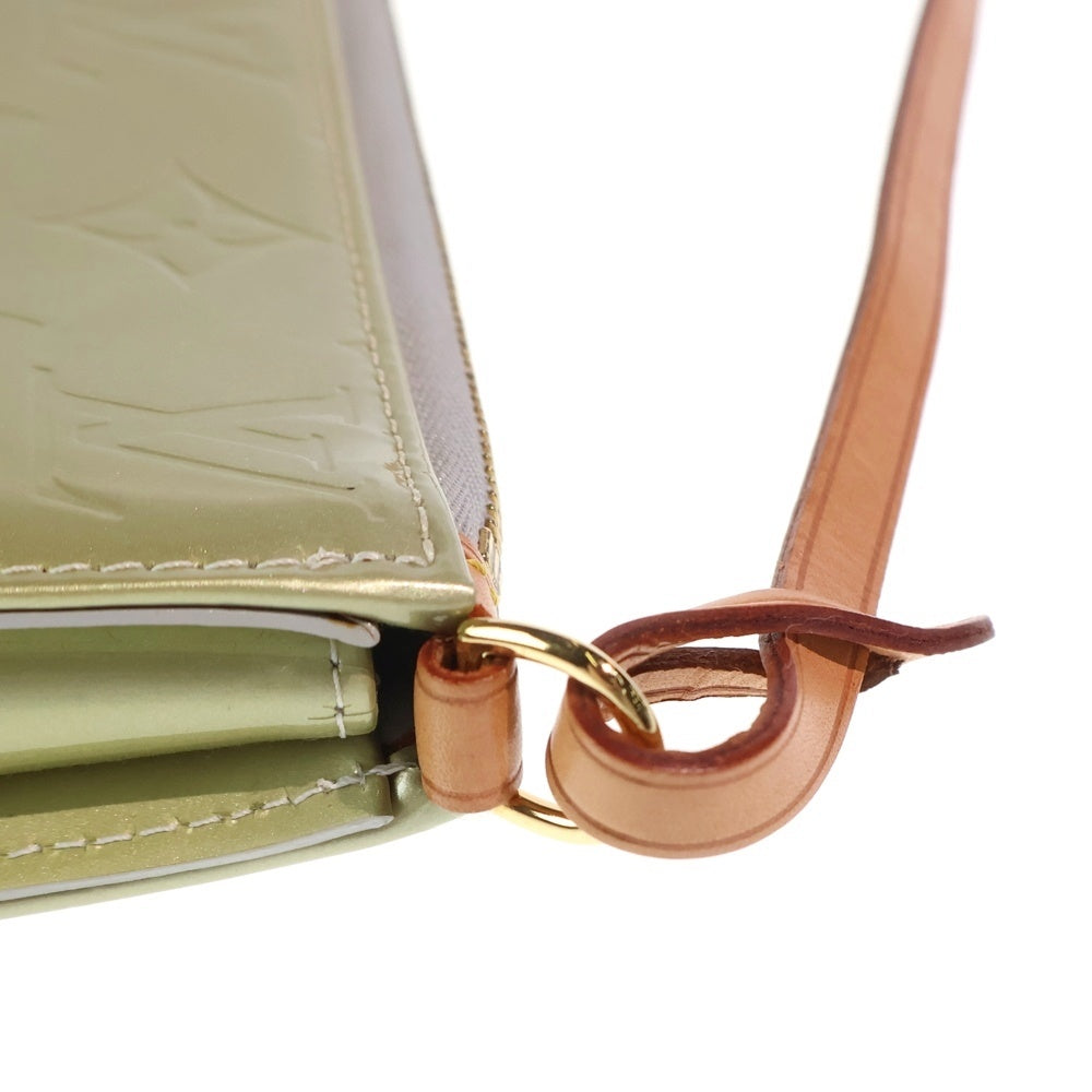 LOUIS VUITTON(ルイヴィトン) モノグラムヴェルニ レキシントン ハンドバッグ ミニバッグ ポーチ ケース ライトグリーン レザー×パテント M91056 ゴールド金具 レディース