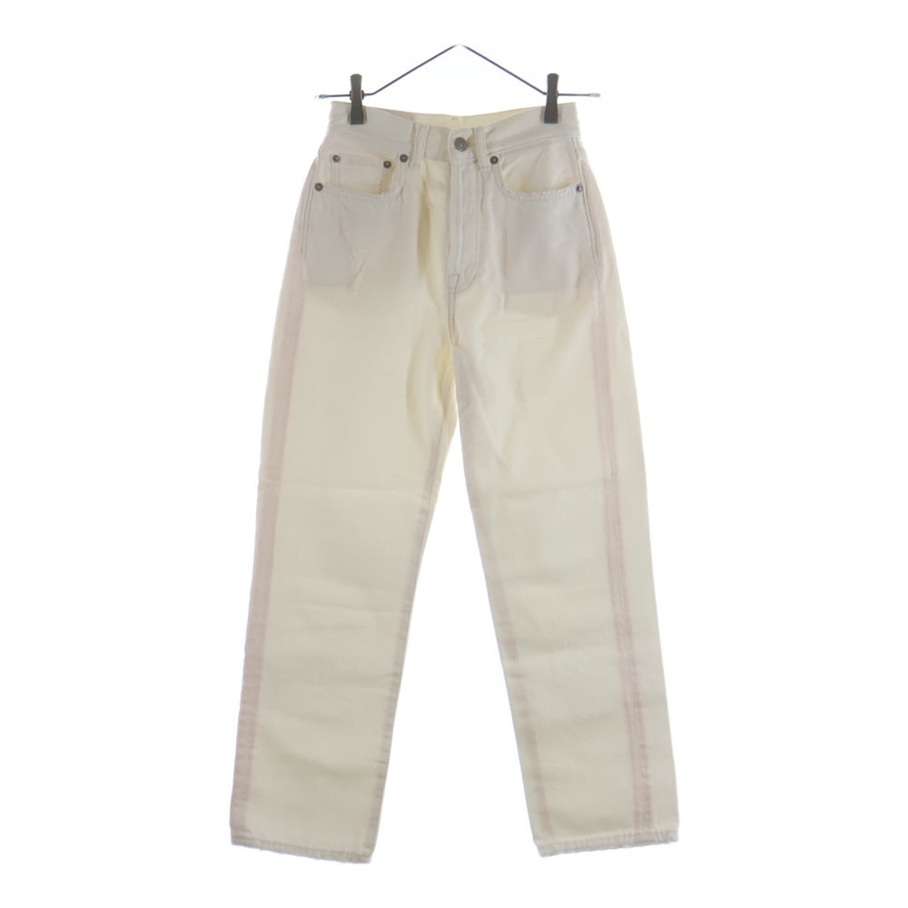 Acne Studios(アクネ ストゥディオズ) ボタンフライ ストレートデニムパンツ ホワイト レディース