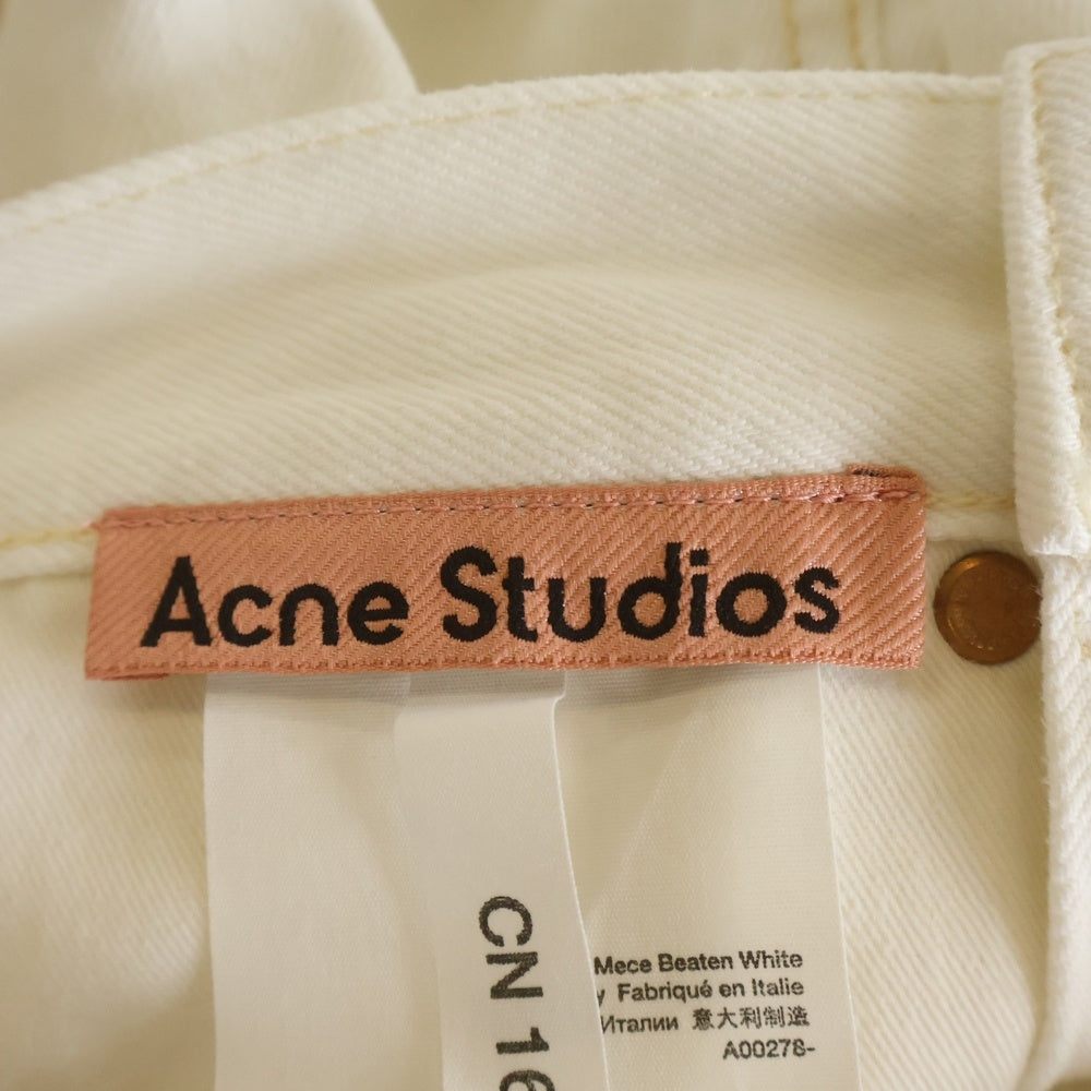 Acne Studios(アクネ ストゥディオズ) ボタンフライ ストレートデニムパンツ ホワイト レディース