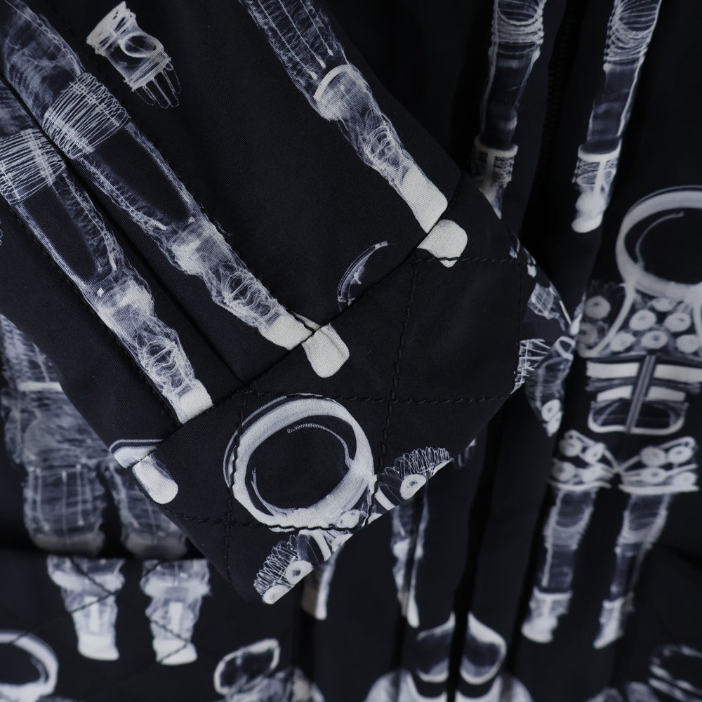 CHANEL(シャネル) Astronaut アストロノート 宇宙飛行士柄プリント ココマーク シルク ジップアップ コート ドレス ブラック レディース P57571V43581