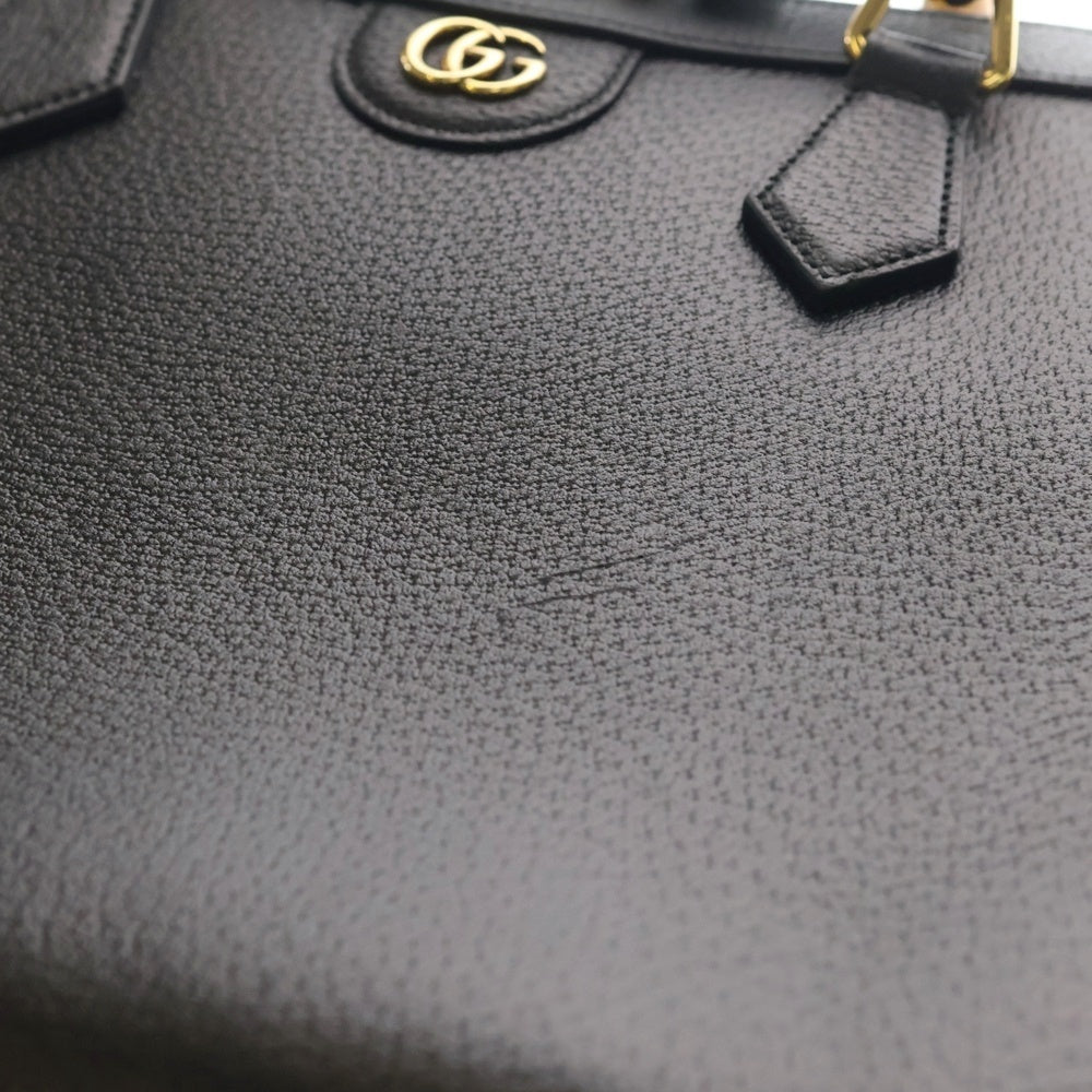 GUCCI(グッチ) ダイアナ 2WAYバッグ トートバッグ ハンドバッグ ショルダーバッグ ブラック レザー 678842 ゴールド金具 レディース