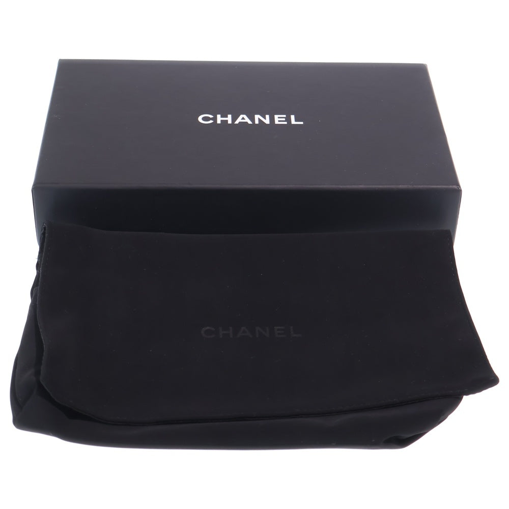 CHANEL(シャネル) ラインストーンココマーク キルティング ラウンドファスナー長財布 ロングウォレット カードケース ブラック キャビアスキン ゴールド金具 レディース