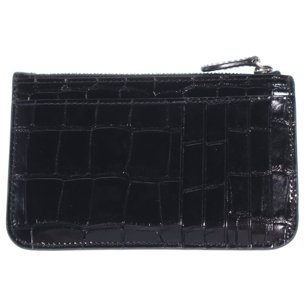 BALENCIAGA バレンシアガ ロゴ ケース フラグメントケース カードケース 小物入れ ブラック レザー 637130 シルバー金具 BALENCIAGA(バレンシアガ) ロゴ コインケース フラグメントケース