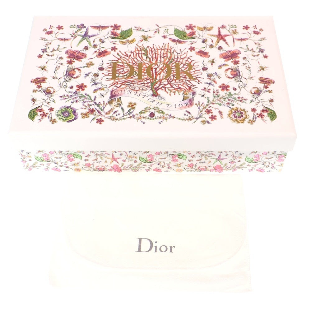 Christian Dior(クリスチャンディオール) ハート ダリアウォレット コンパクトウォレット 二つ折り財布 コインケース ライトピンク ラムスキン ゴールド金具 レディース