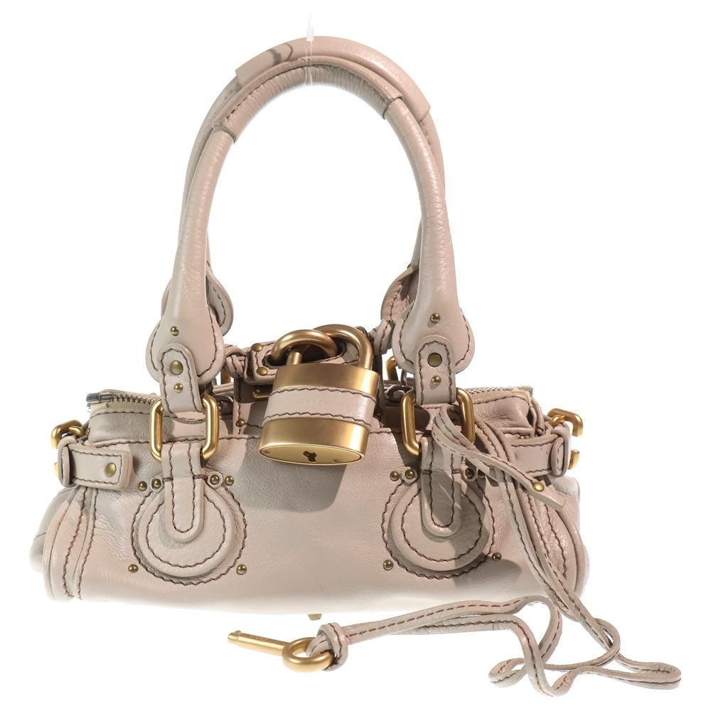 Chloe(クロエ) パディントン ミニ ハンドバッグ ベージュ レザー レディース