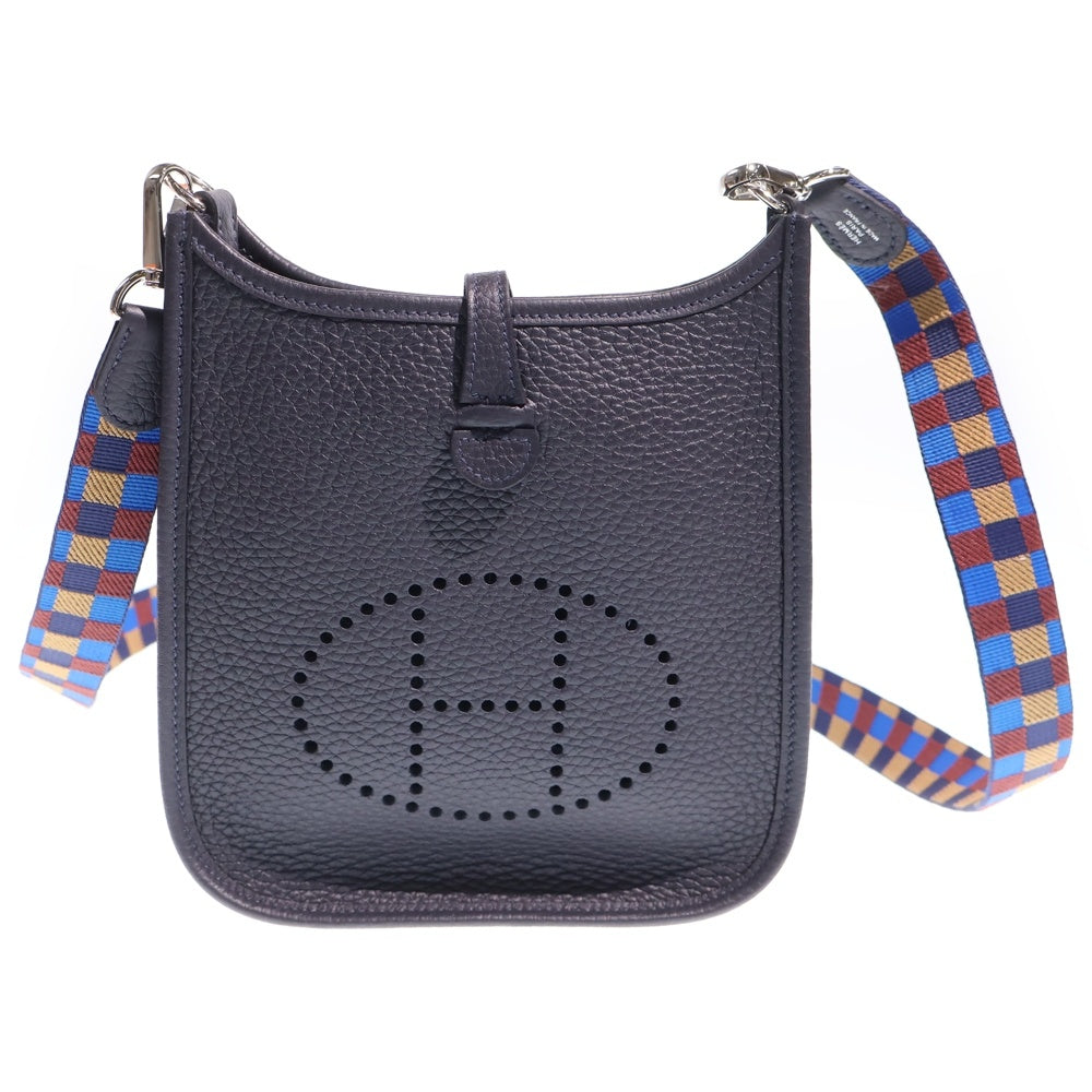 HERMES(エルメス) エヴリンTPM アマゾン ショルダーバッグ トリヨンクレマンス シルバー金具 ブラック B刻印 レディース