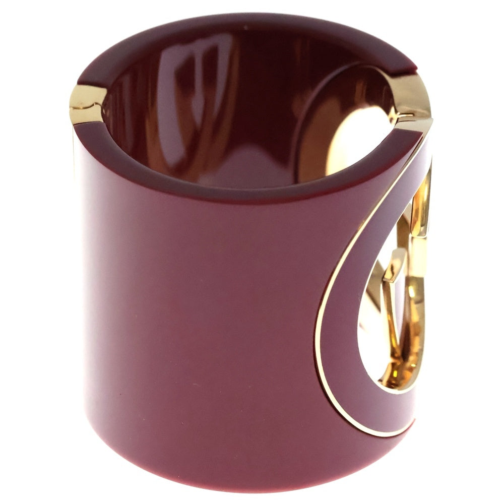 GUCCI(グッチ) インターロッキングG バングル ブレスレット レッド ゴールド金具 レディース