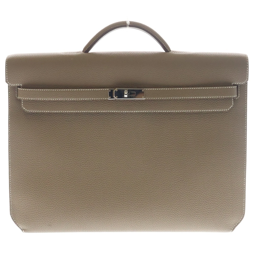 HERMES(エルメス) ケリーデペッシュ36 エトゥープ トゴ レザー ハンド ビジネスバッグ シルバー金具 ベージュ B刻印 レディース