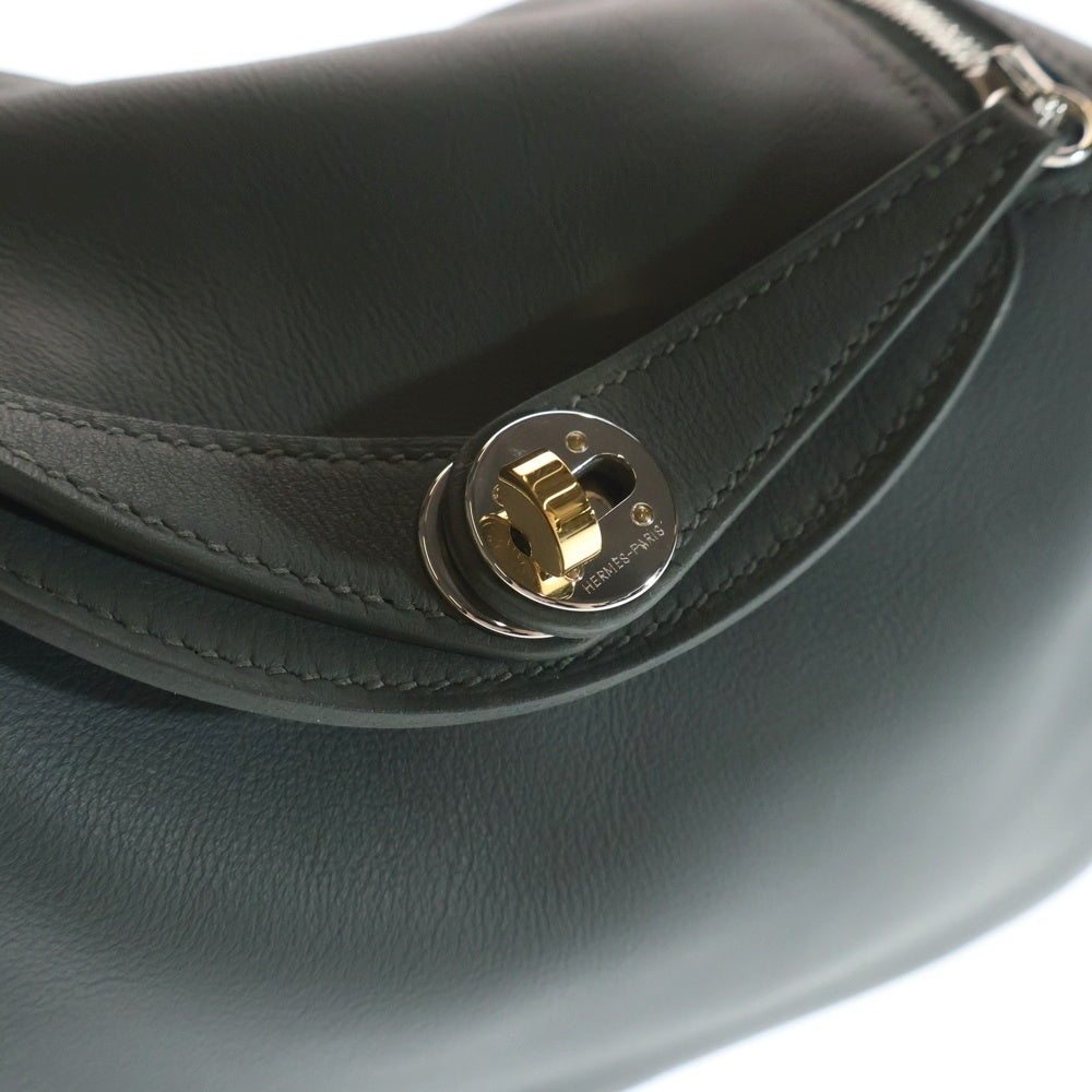 HERMES(エルメス) リンディ ミニ ヴェールマングローブ スイフト 2wayバッグ エレクトラム金具 K刻印 レディース