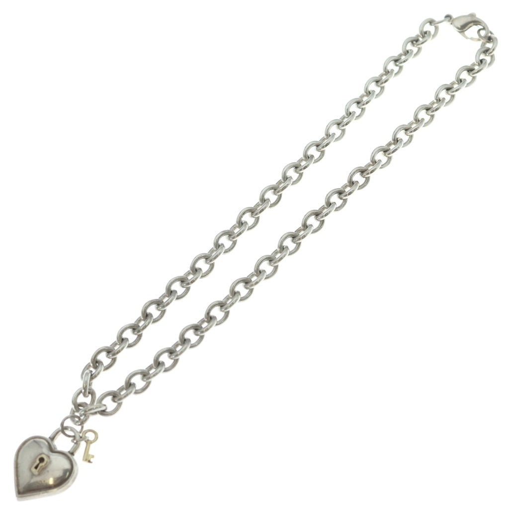 TIFFANY & Co.(ティファニー) ハートロッキー Ag925 チョーカー ペンダント ネックレス チェーン シルバー×ゴールド