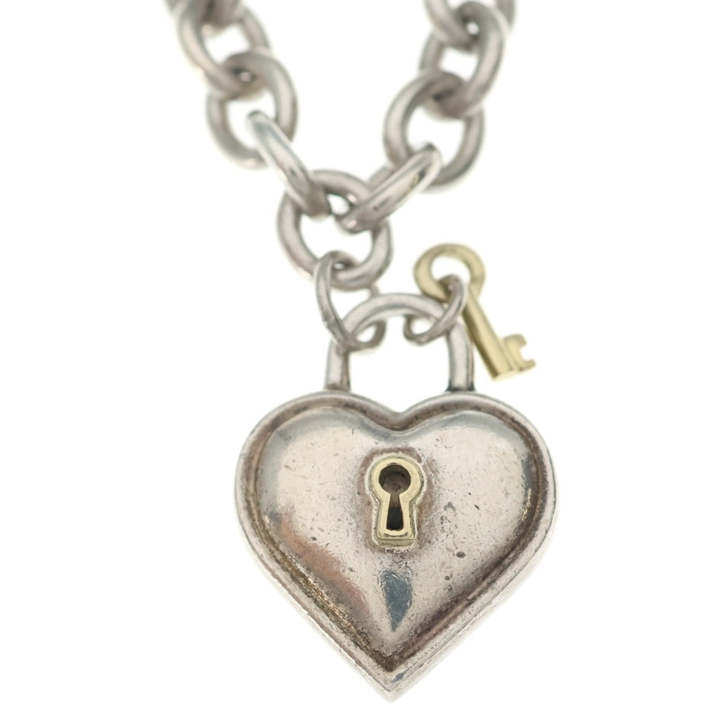 TIFFANY & Co.(ティファニー) ハートロッキー Ag925 チョーカー ペンダント ネックレス チェーン シルバー×ゴールド