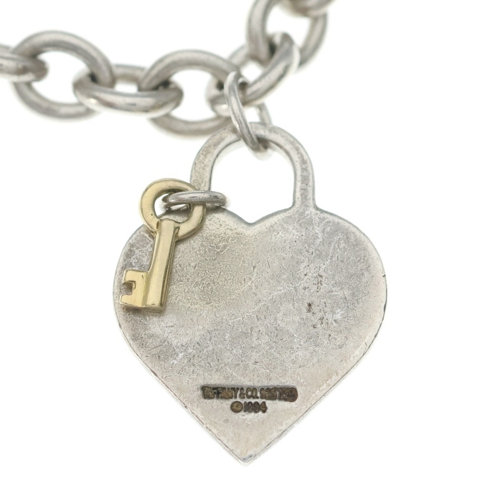 TIFFANY & Co.(ティファニー) ハートロッキー Ag925 チョーカー ペンダント ネックレス チェーン シルバー×ゴールド