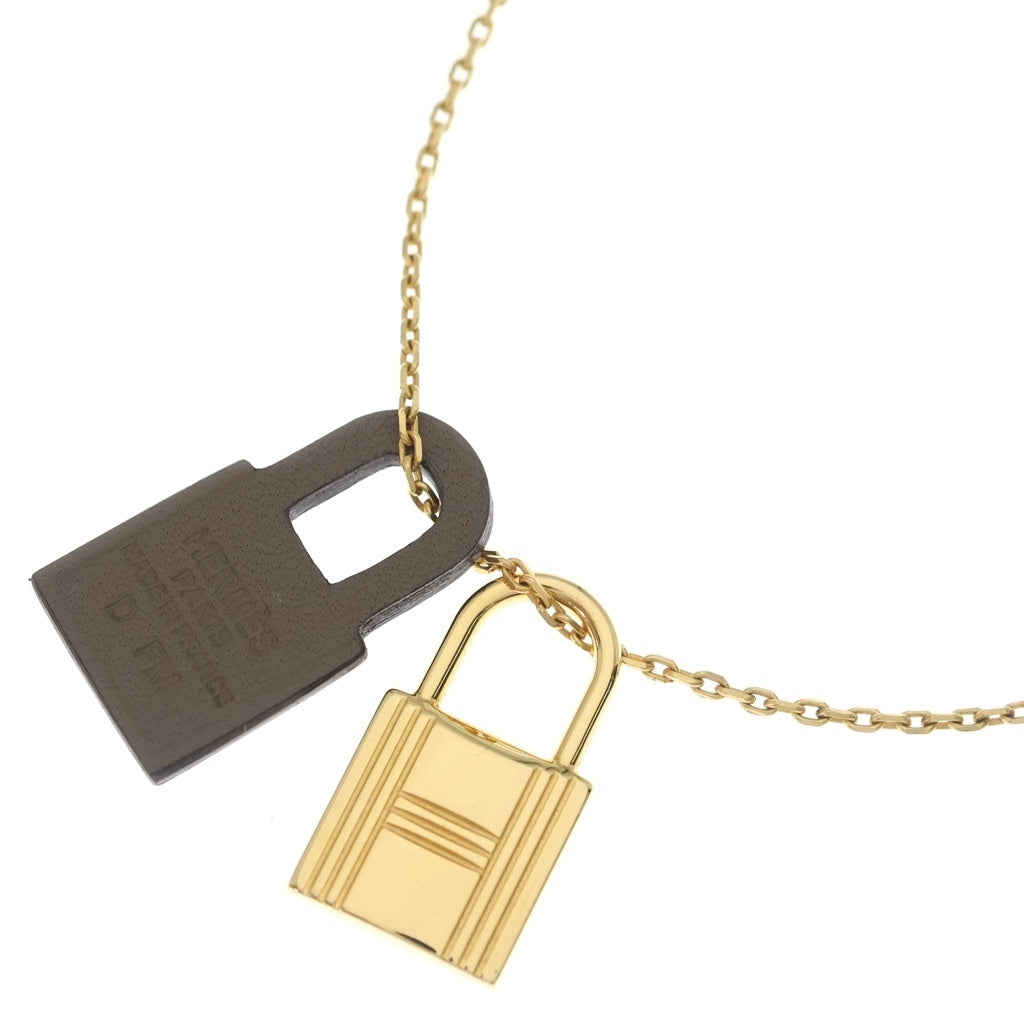 HERMES(エルメス) オーケリーPM ネックレス ペンダント チェーン エトゥープ スイフト ゴールド金具 D刻印 レディース