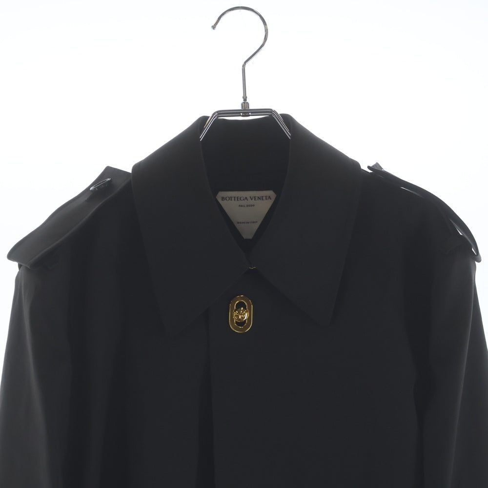 BOTTEGA VENETA(ボッテガヴェネタ) ■20AW ロングコート トライアングルバッグル ブラック コットン 635851