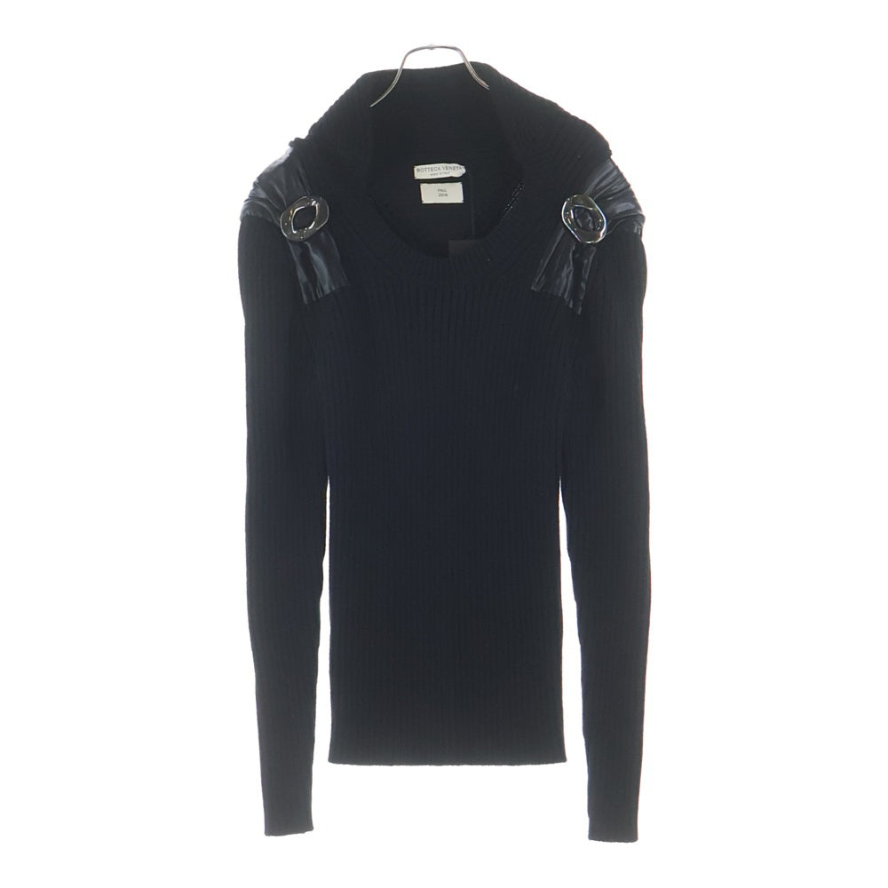 BOTTEGA VENETA(ボッテガヴェネタ) ■ニット ブラック デザインワンピース レディース 588945