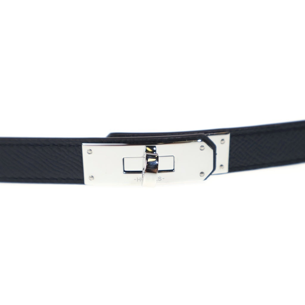 エルメス レザーケリーベルト ブラックシルバー金具 【公式通販】