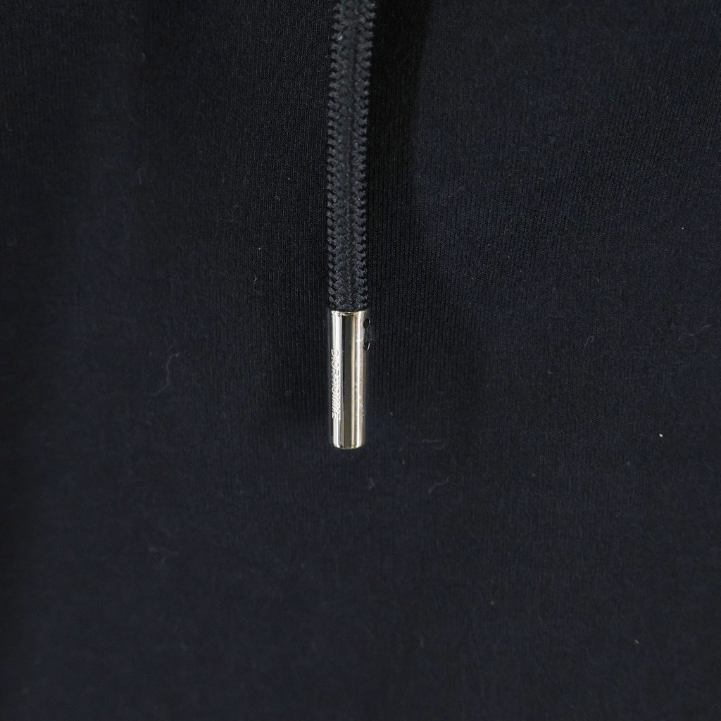 Dior HOMME(ディオールオム) 17AW ハーフジップフーデッドサイドラインノースリーブパーカー ブラック 763J206Y0438