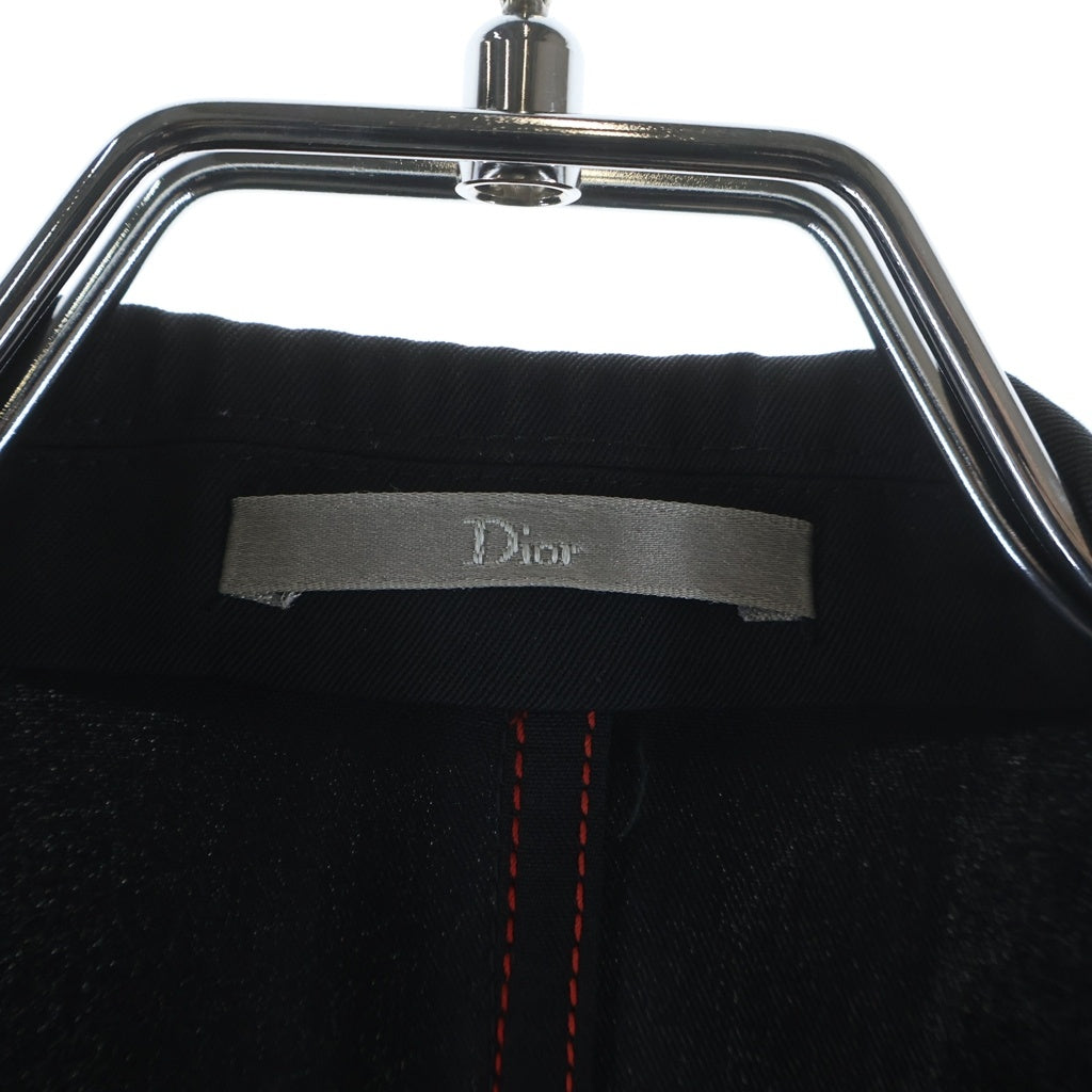 DIOR(ディオール) ステッチデザイン ウール 2B テーラードジャケット ブラック 763C284D3971