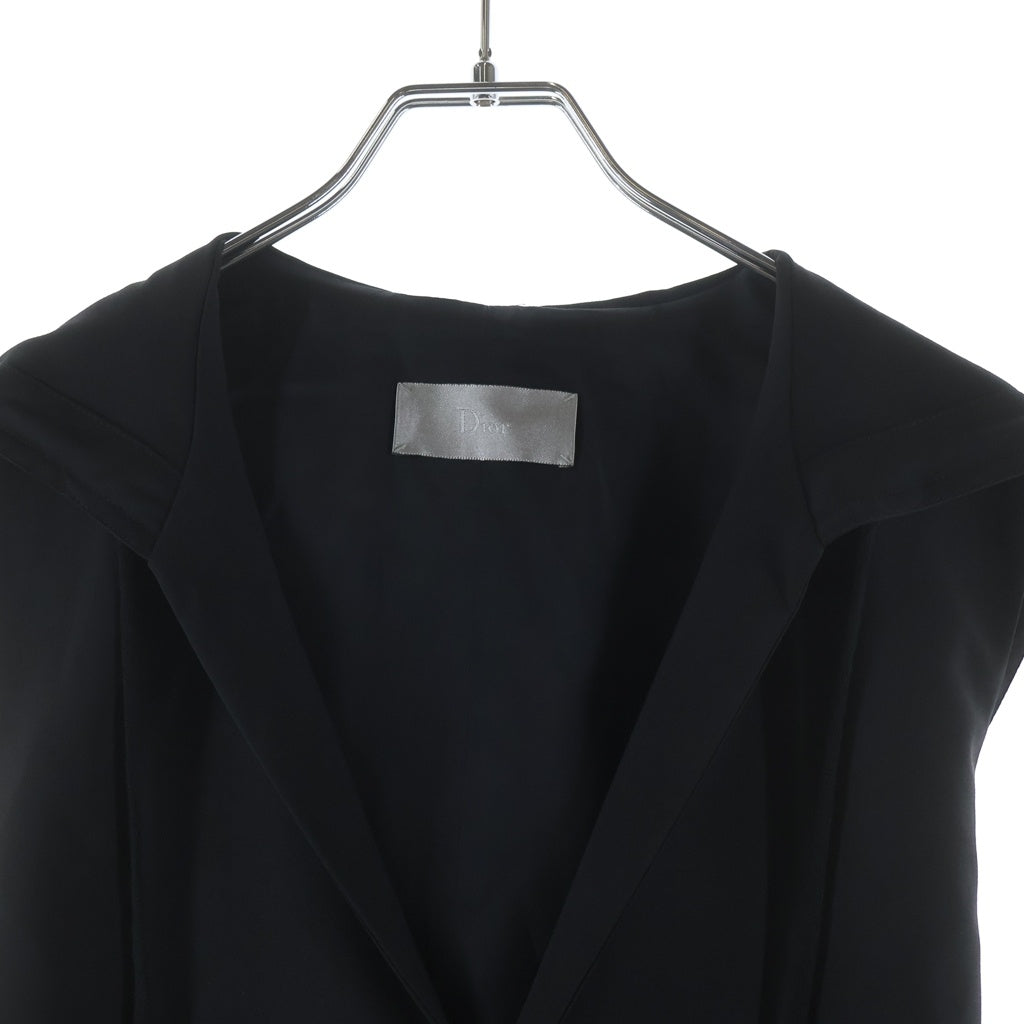 Dior HOMME(ディオールオム) 10AW フード付ジレ ベスト ブラック 0E3160700559