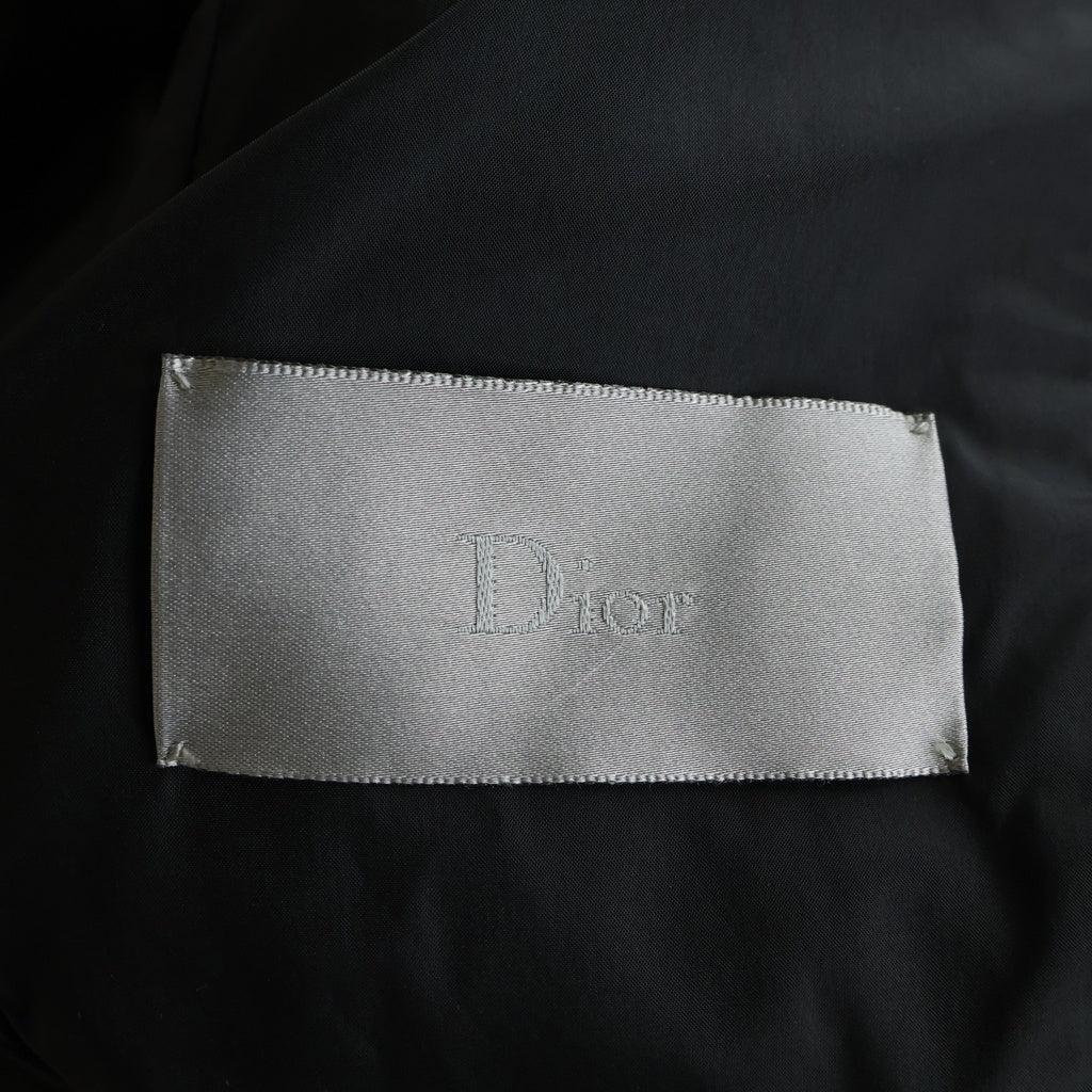 DIOR(ディオール) 11AW BEE刺繍 コットン切替フーデッドダウンジャケット ブラック 133C435Q1570