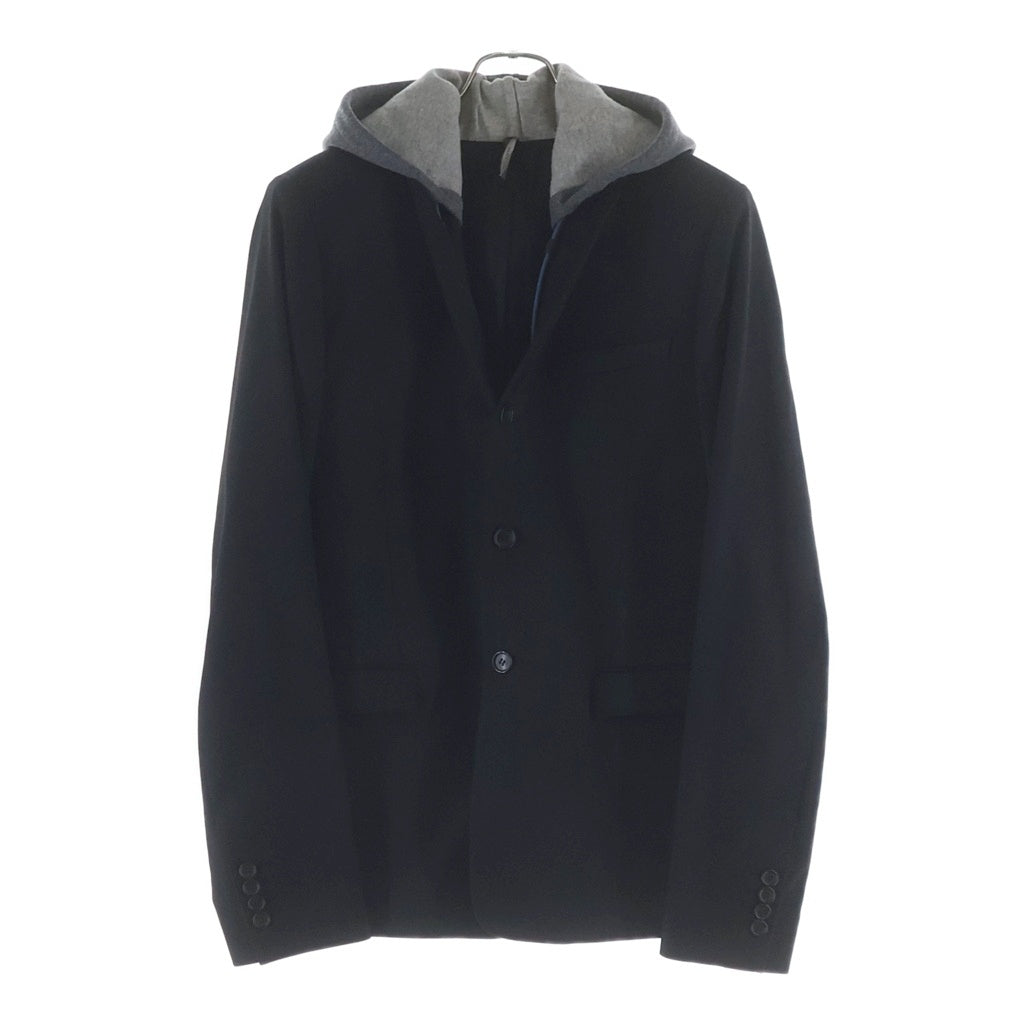 Dior HOMME(ディオールオム) 14AW ノッチトラベル 3Bフーデット テーラードジャケット ブラック #48 433C215Z2200
