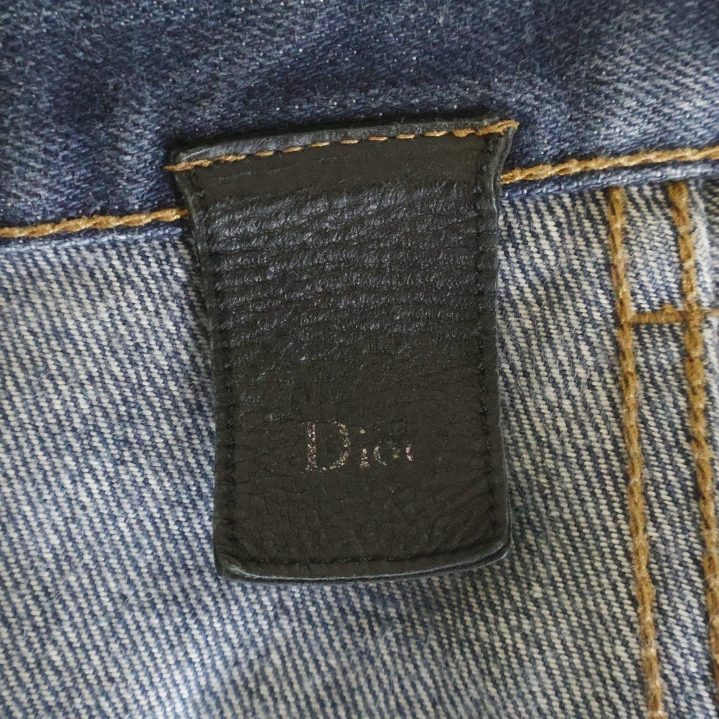 Dior HOMME(ディオールオム) 10AW ウォッシュ加工 ボタンフライスキニーデニムパンツ ブルー 0H31J3931626