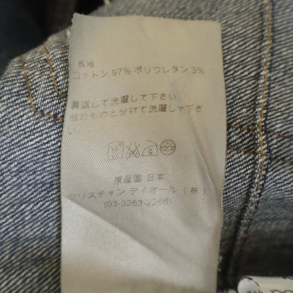 Dior HOMME(ディオールオム) 10AW ウォッシュ加工 ボタンフライスキニーデニムパンツ ブルー 0H31J3931626