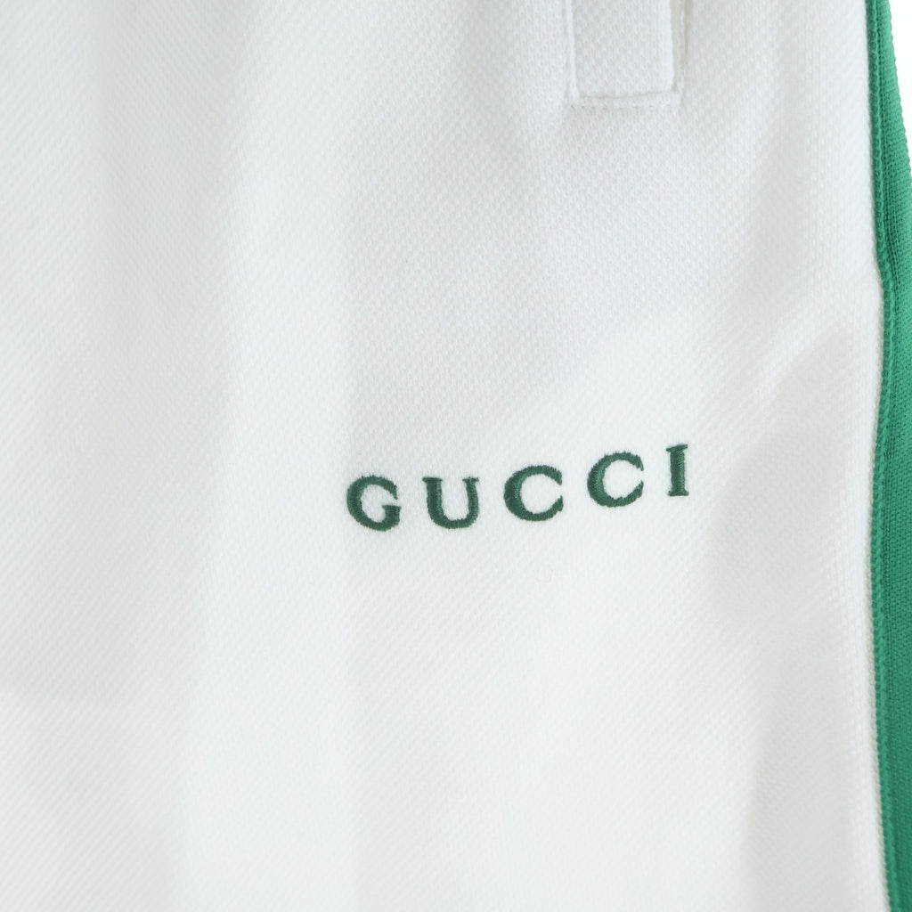 GUCCI(グッチ) ロゴ刺繍 ウェブストライプ コットンジャージー ハーフ