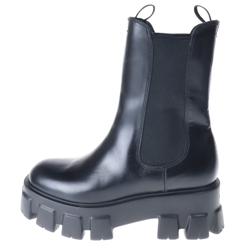 PRADA(プラダ) モノリス サイドゴアブーツ ブラック レザー #36 1/2 レディース