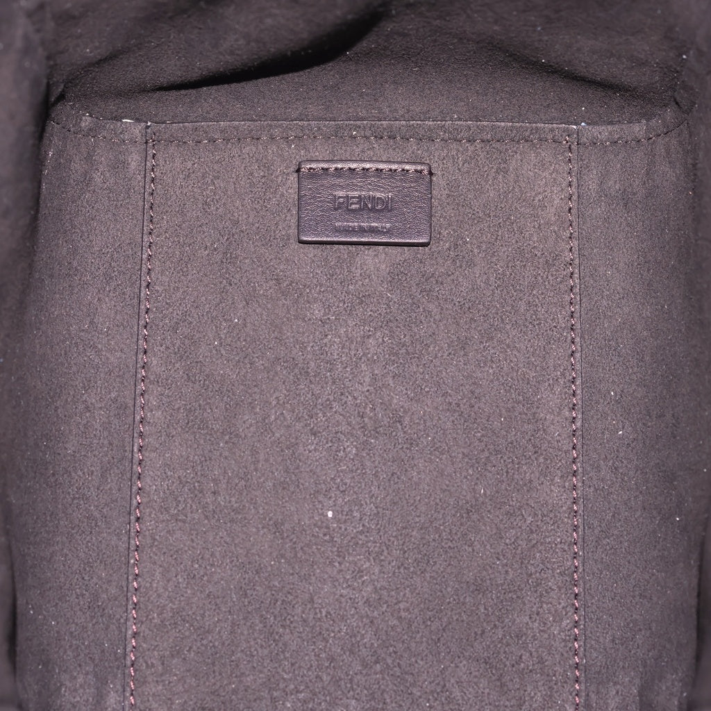 FENDI(フェンディ) ズッカ オリガミ ミニ ショルダーバック ハンドバッグ 2WAYバッグ ライトブルー キャンバス×レザー ゴールド金具 レディース