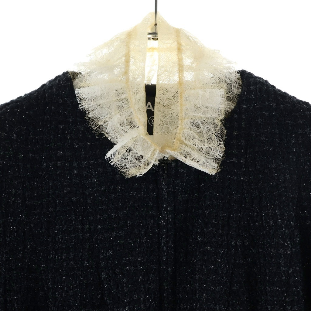 CHANEL(シャネル) ツイードジャケット ブラック 38 レース×3 レディース