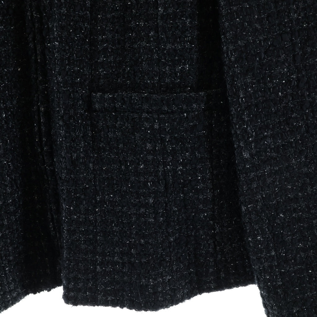 CHANEL(シャネル) ツイードジャケット ブラック 38 レース×3 レディース