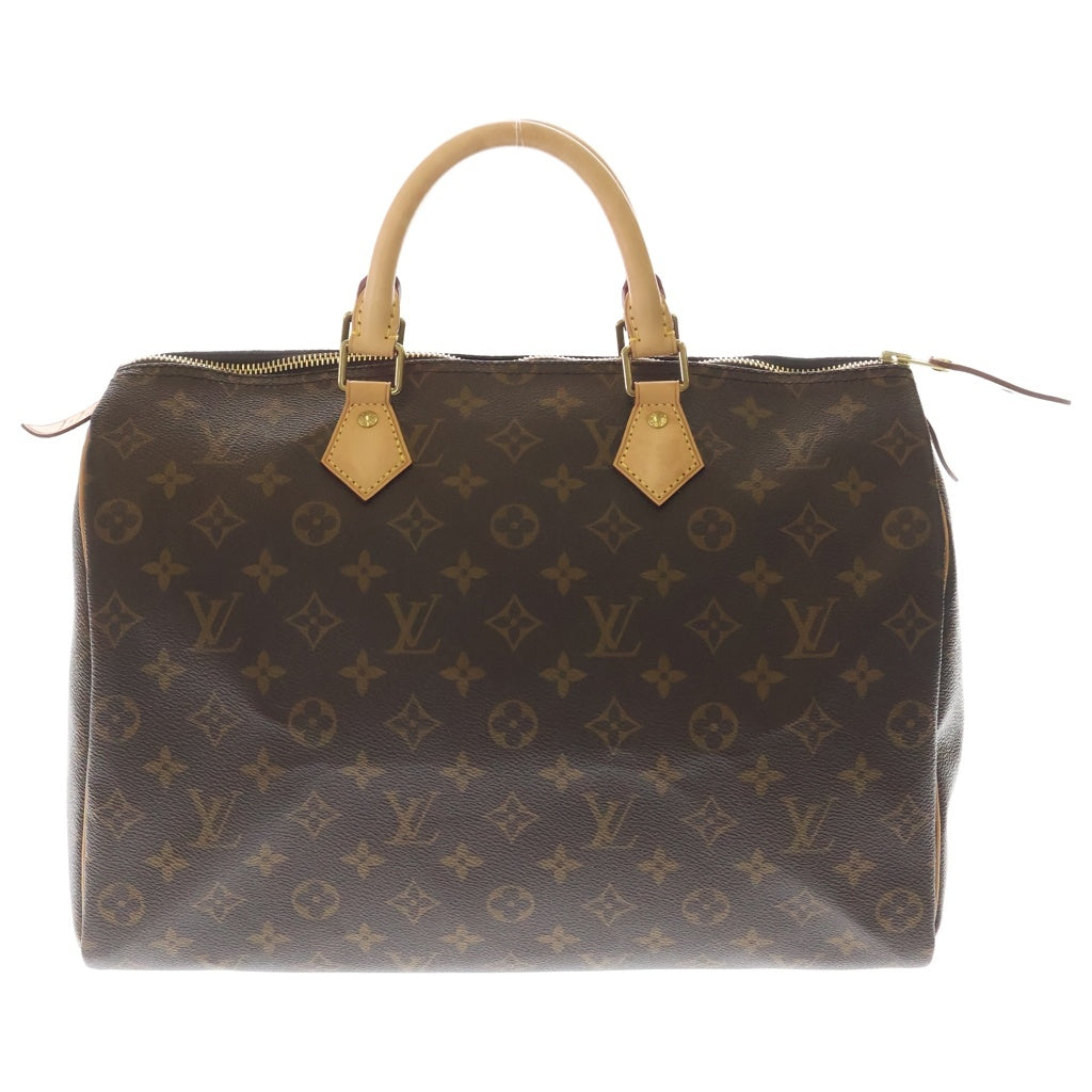 LOUIS VUITTON(ルイヴィトン) スピーディ35 モノグラム PVC レザー ハンドバッグ ゴールド金具 ブラウン M41107 レディース
