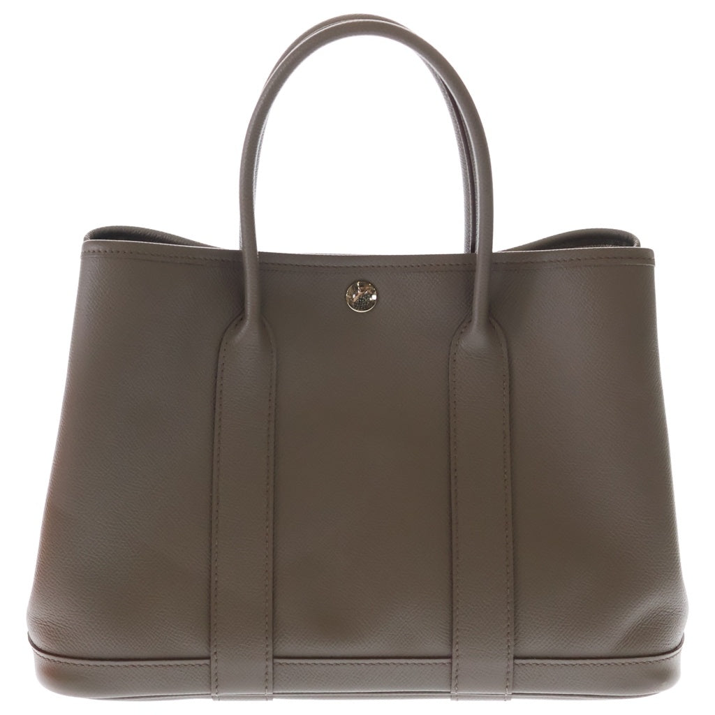 HERMES(エルメス) ガーデンパーティTPM エプソン レザー グリアスファルト グレー シルバー金具 A刻印 レディース