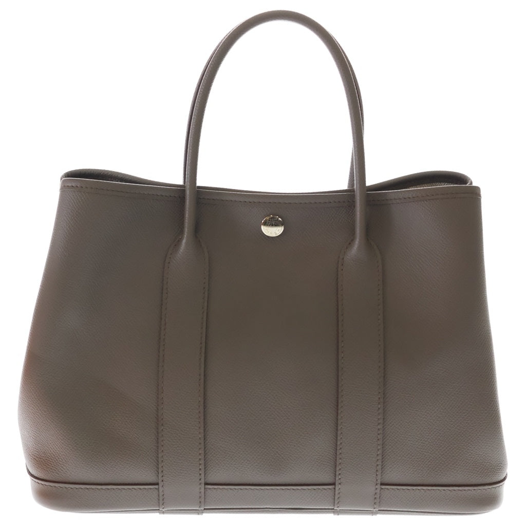HERMES(エルメス) ガーデンパーティTPM エプソン レザー グリアスファルト グレー シルバー金具 A刻印 レディース