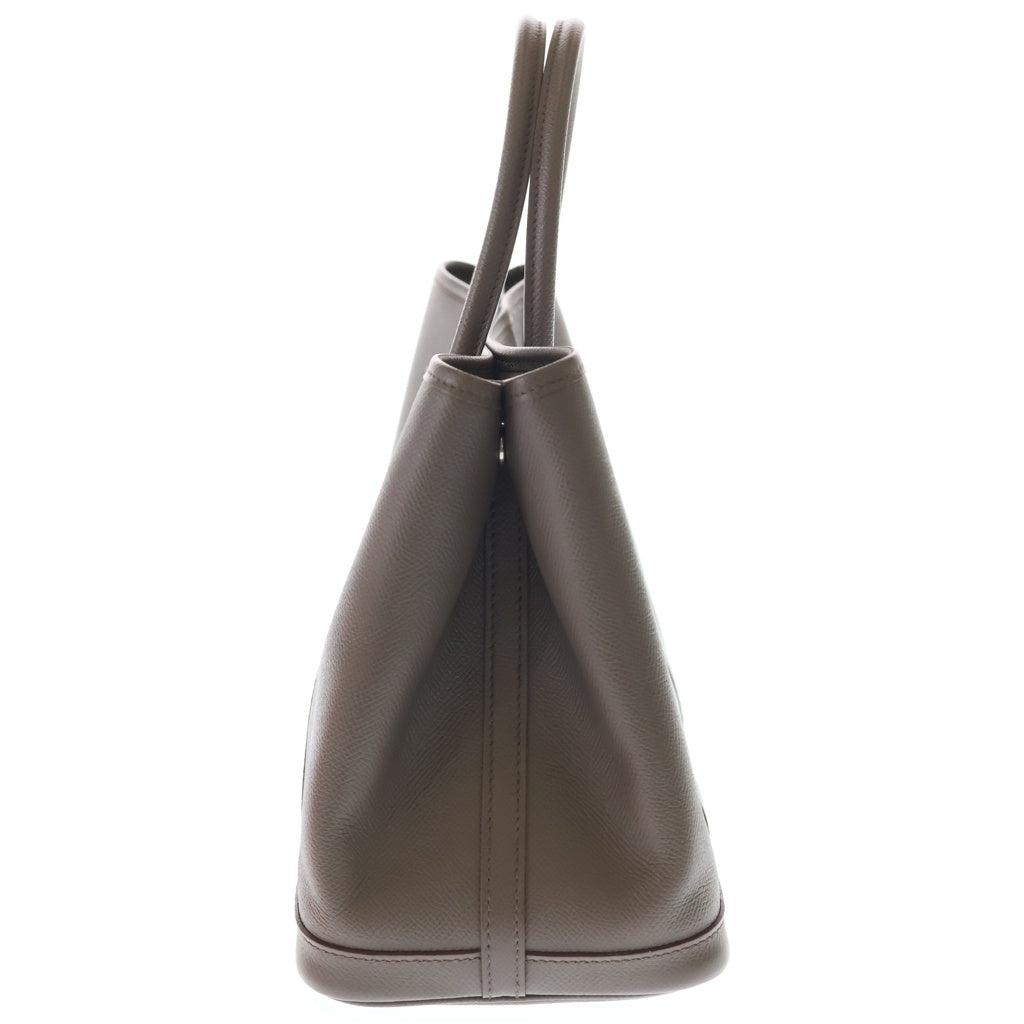 HERMES(エルメス) ガーデンパーティTPM エプソン レザー グリアスファルト グレー シルバー金具 A刻印 レディース