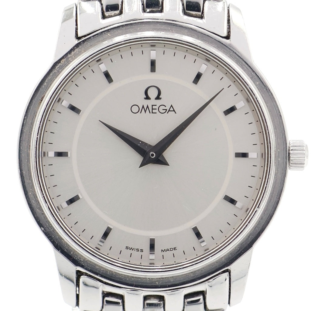 OMEGA(オメガ) デビル プレステージ シルバー文字盤 SS/QZ ステンレス クォーツ 電池式 腕時計 4580.31