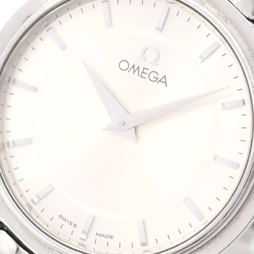 OMEGA(オメガ) デビル プレステージ シルバー文字盤 SS/QZ ステンレス クォーツ 電池式 腕時計 4580.31