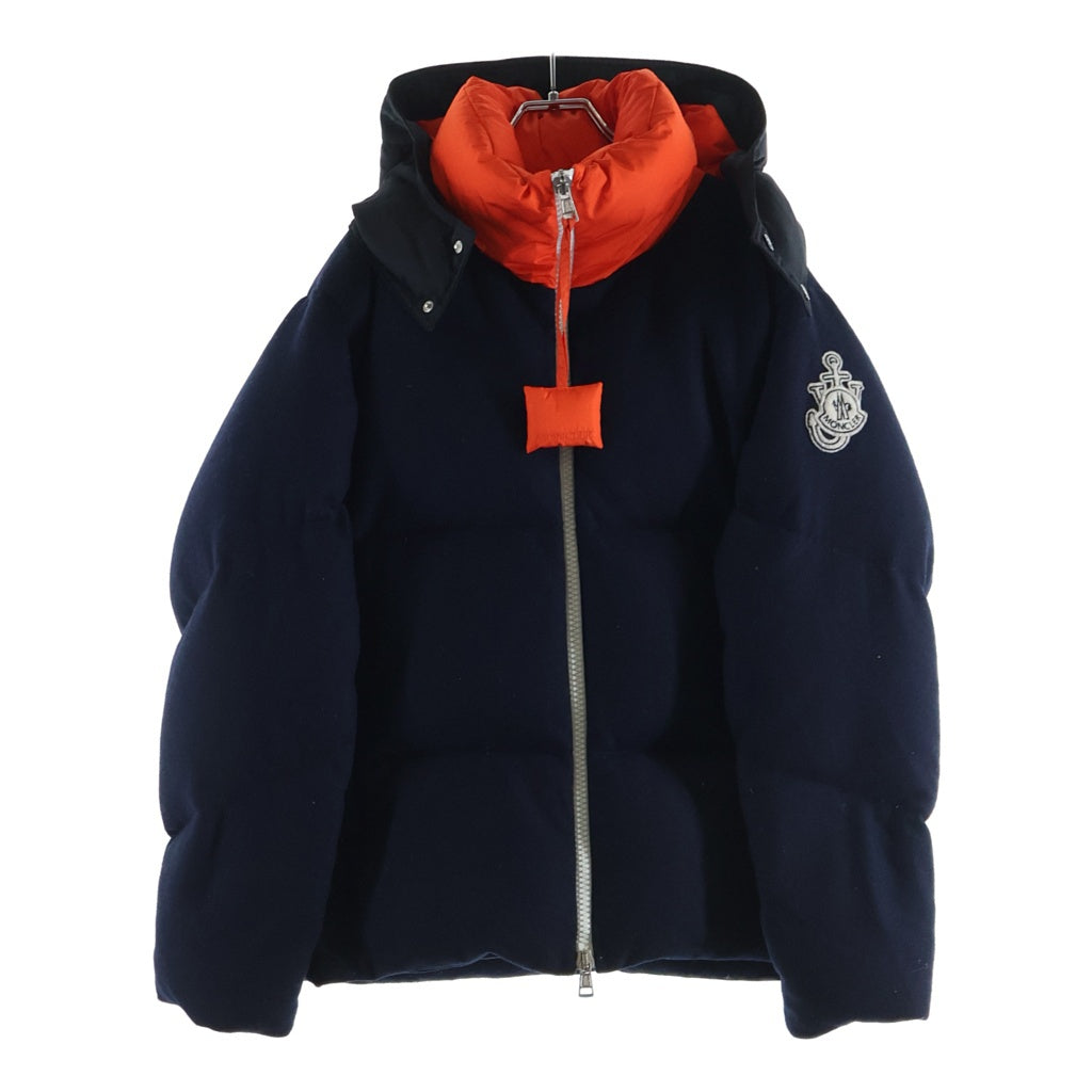 MONCLER(モンクレール) 20AW ×JW Anderson STONOR ジェイダブリューアンダーソン ウール ダウンジャケット ネイビー/オレンジ F209E1A51600