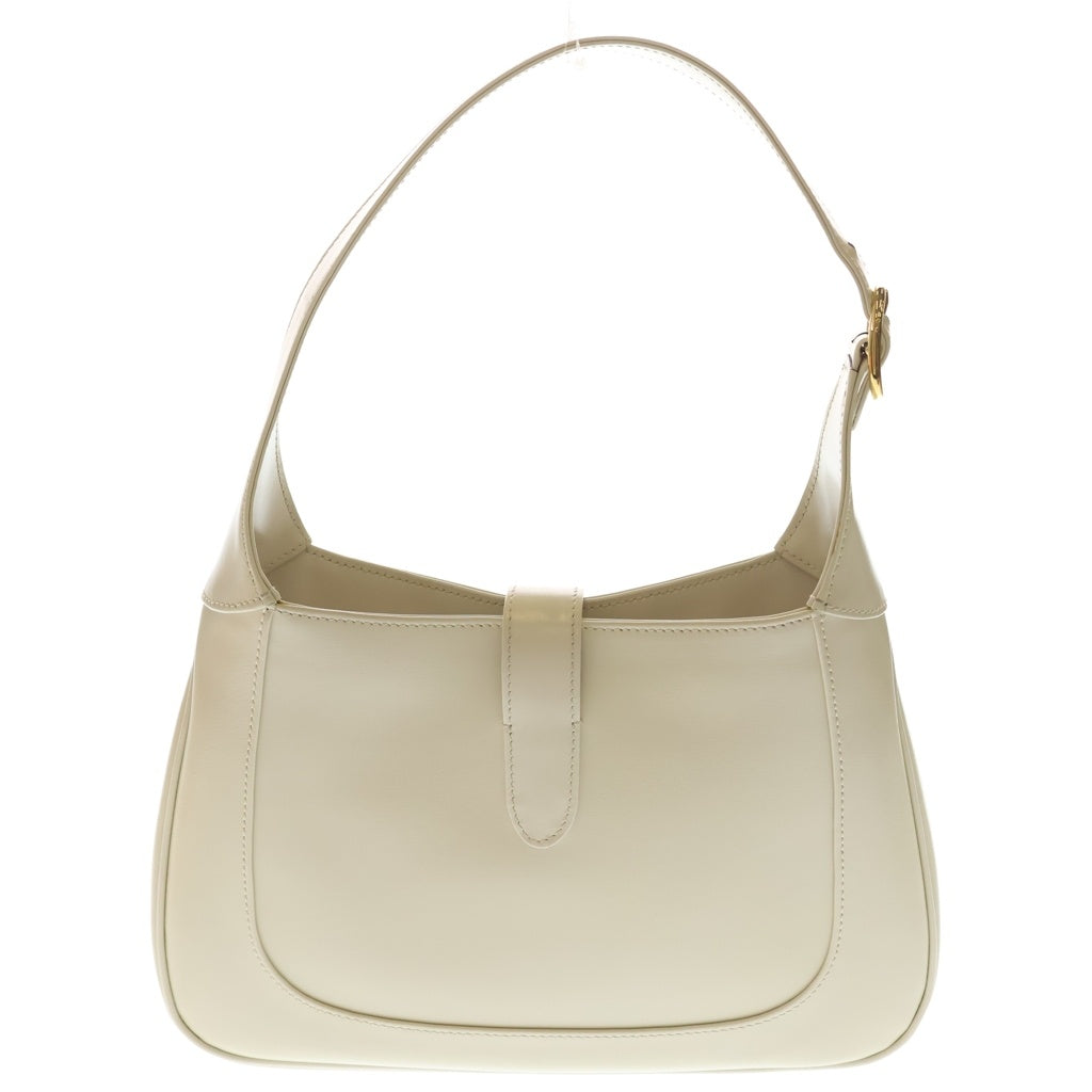 GUCCI(グッチ) ジョッキー レザー ワンショルダーバッグ ゴールド金具 ホワイト 636709 レディース