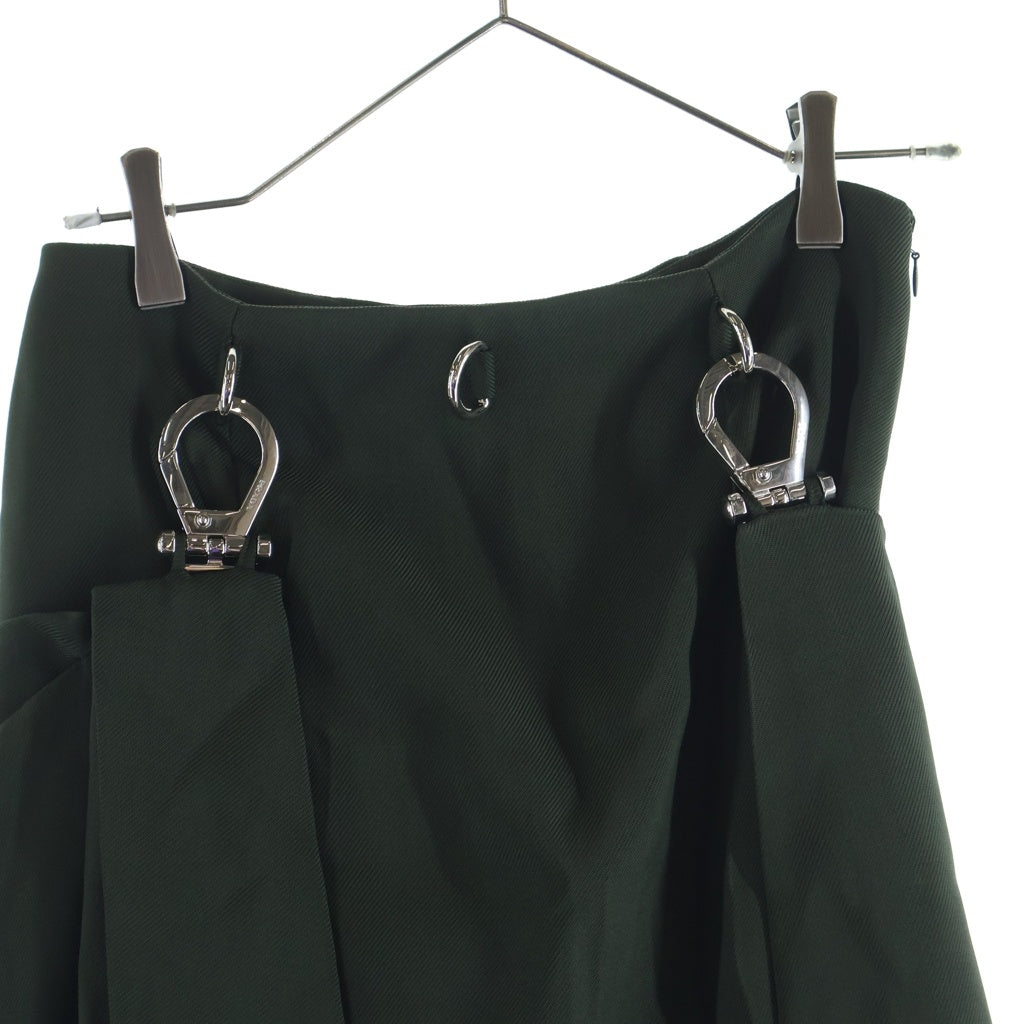PRADA(プラダ) ラップ レイヤード ミディアム スカート カーキ レディース