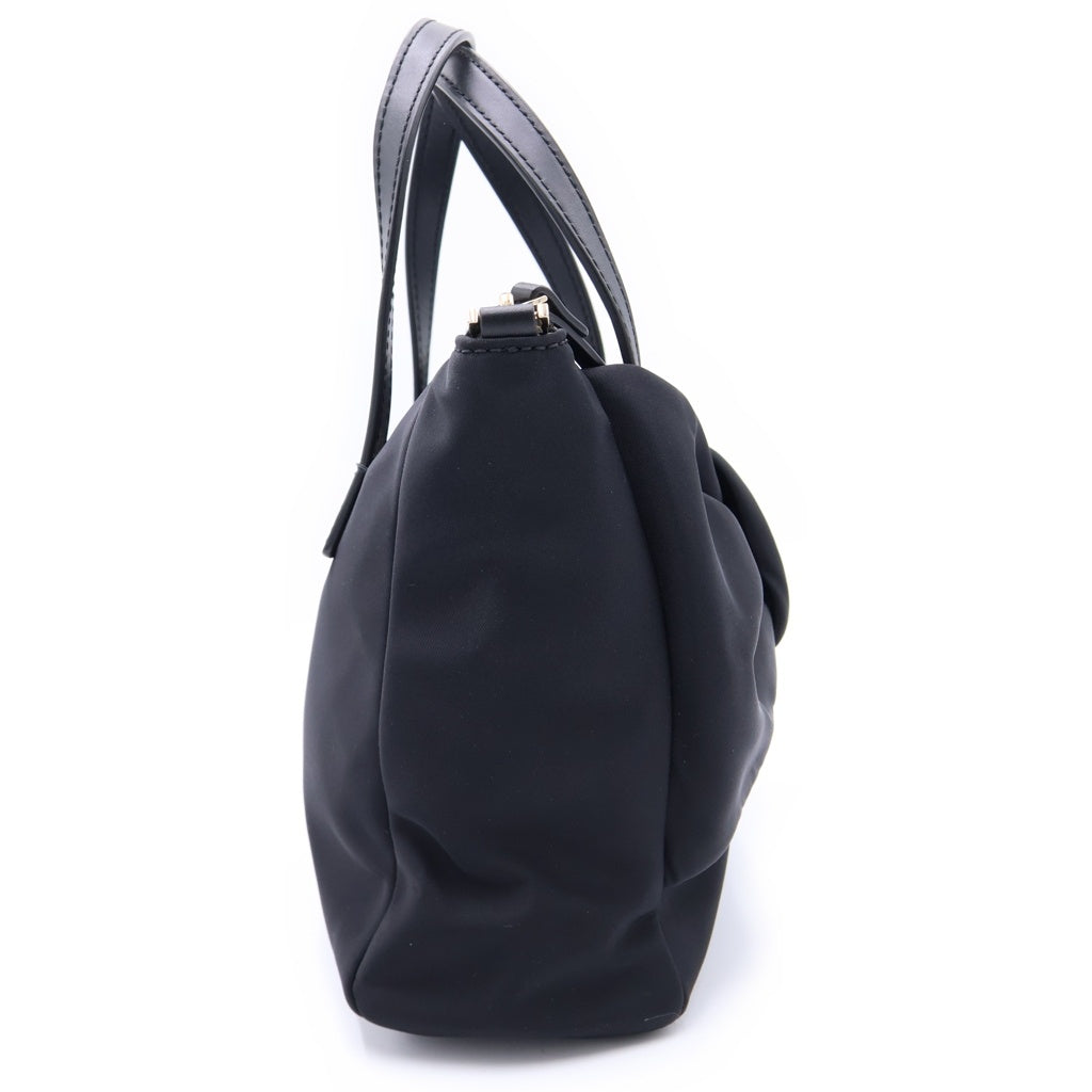 Kate Spade(ケイトスペード) リボンデザイン ナイロン 2WAY ハンド ショルダーバッグ ブラック PXRU9411 レディース
