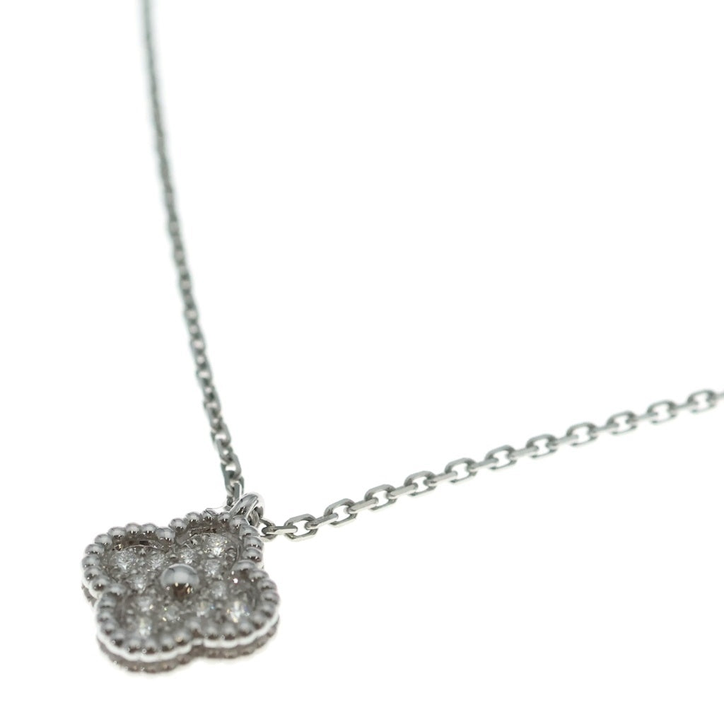 Van Cleef & Arpels(ヴァンクリーフアンドアーペル) スウィートアルハンブラ ダイヤ ネックレス K18WG ホワイトゴールド VCARO85900 レディース