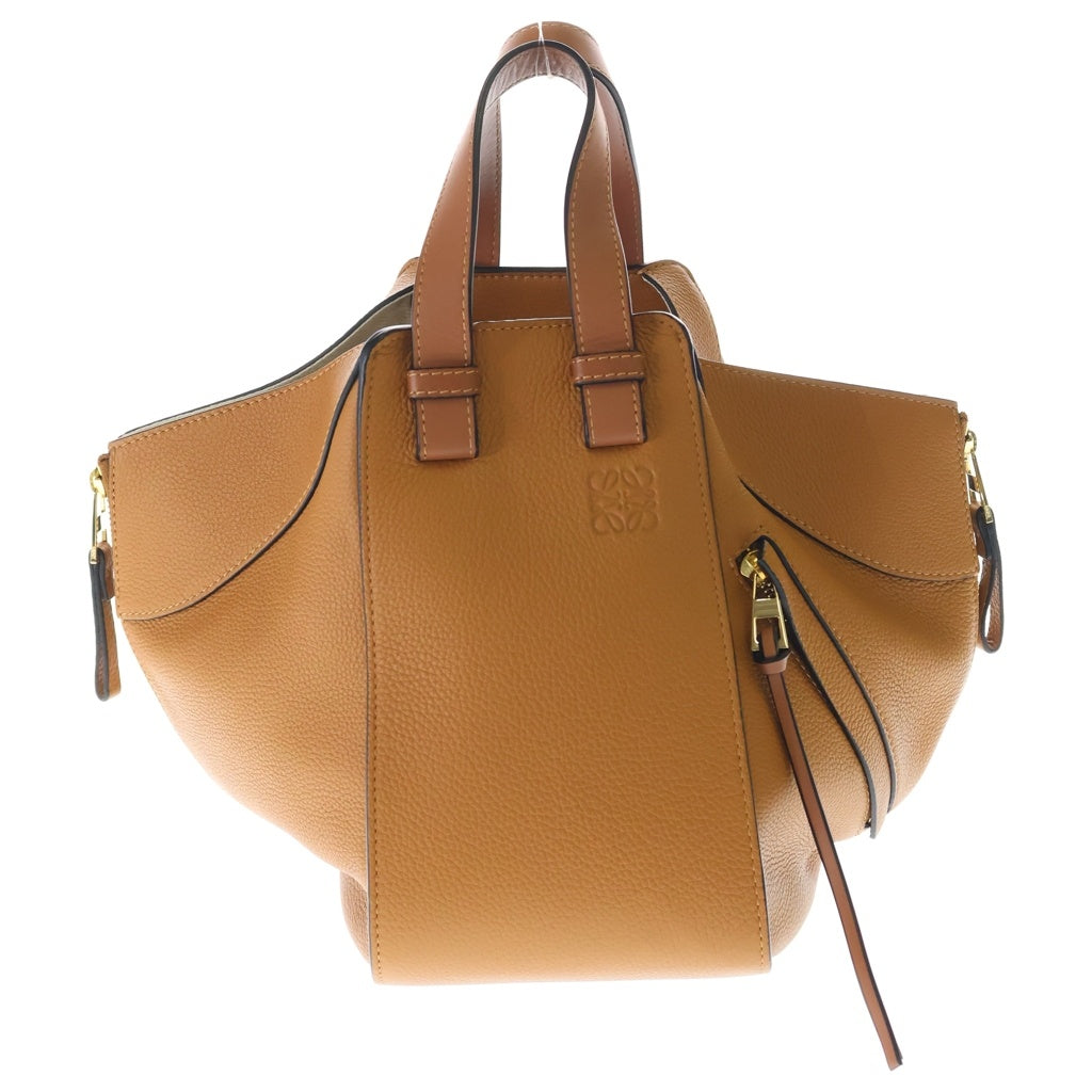 LOEWE(ロエベ) ハンモック スモール レザー 2WAY ハンド ショルダーバッグ ゴールド金具 ブラウン レディース